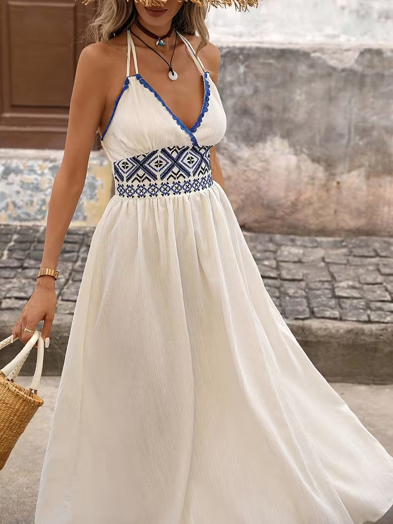 Mary / Vestido Comprido de Cintura Marcada